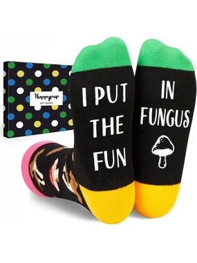HAPPYPOP Mushroom Socks, OS, NWT